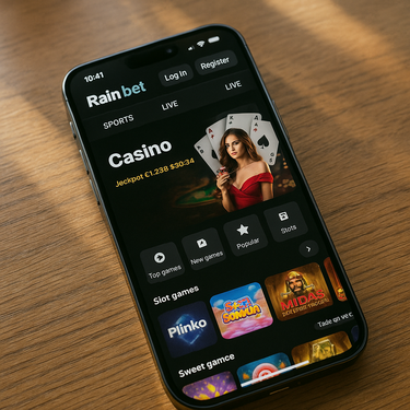 RainBet - Mobilus žaidimas - Responsive dizainas